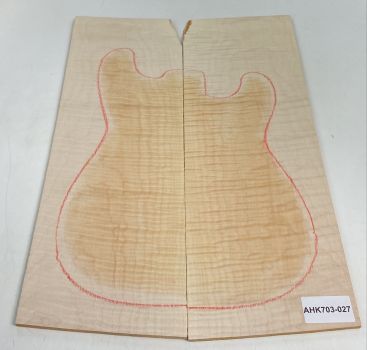 Top Maple American Curly, 7mm, 2-pcs. Unique Piece #027